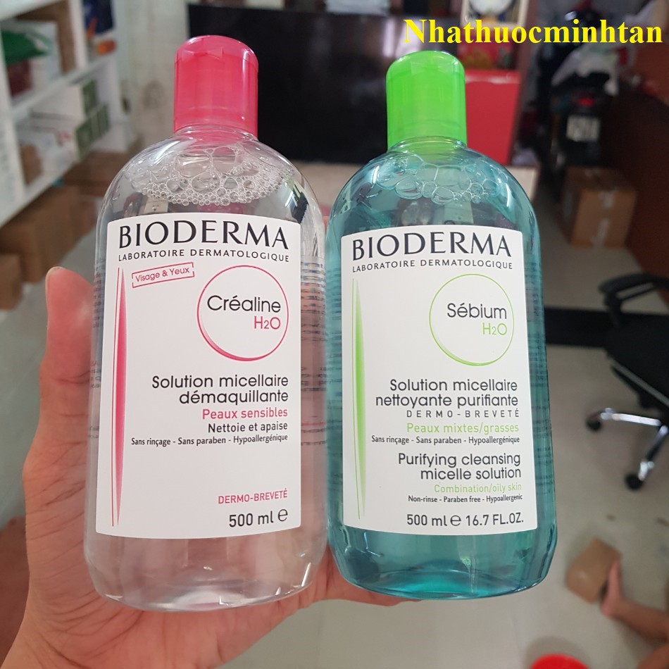 Nước Tẩy Trang Bioderma Chính Hãng H2O Nước Tẩy Trang Ngừa Mụn Sạch Nhờn 500ml | BigBuy360 - bigbuy360.vn