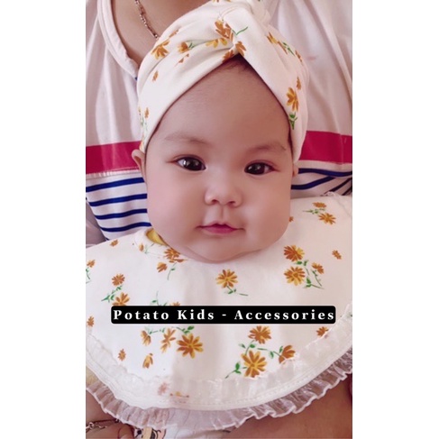 [ẢNH THẬT] Set mũ yếm cotton, bộ mũ yếm tròn hoạ tiết xinh yêu cho bé