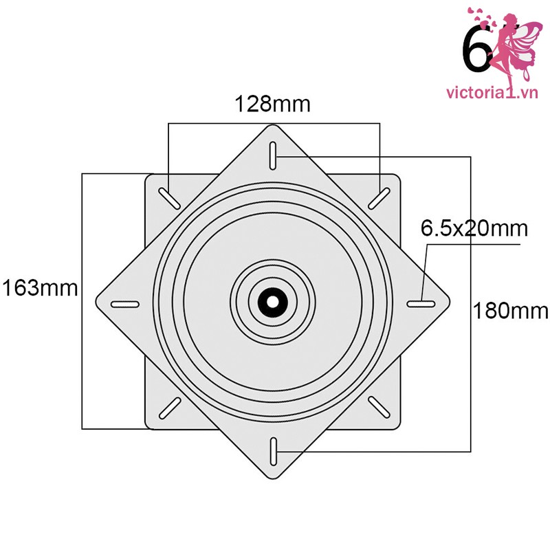 5/6/7/8 Inch Heavy Duty Steel 360 Degrees Rotating Seat Swivel Base Mount Plate for Bar Stool Chair