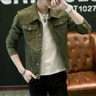 Áo khoác kaki nam cao cấp julido store, áo khoác kaki màu xanh túi hộp phong cách HÀN QUỐC akk008