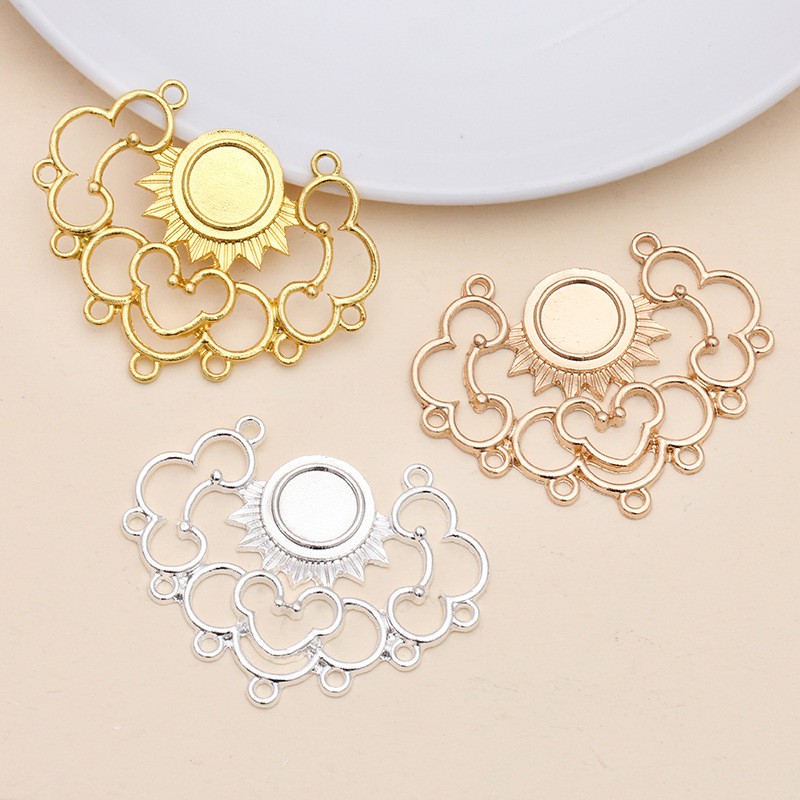 [Nguyên liệu làm trâm] 1 phiến đúc khóa trường thọ, khóa trường mệnh 49*38.5mm