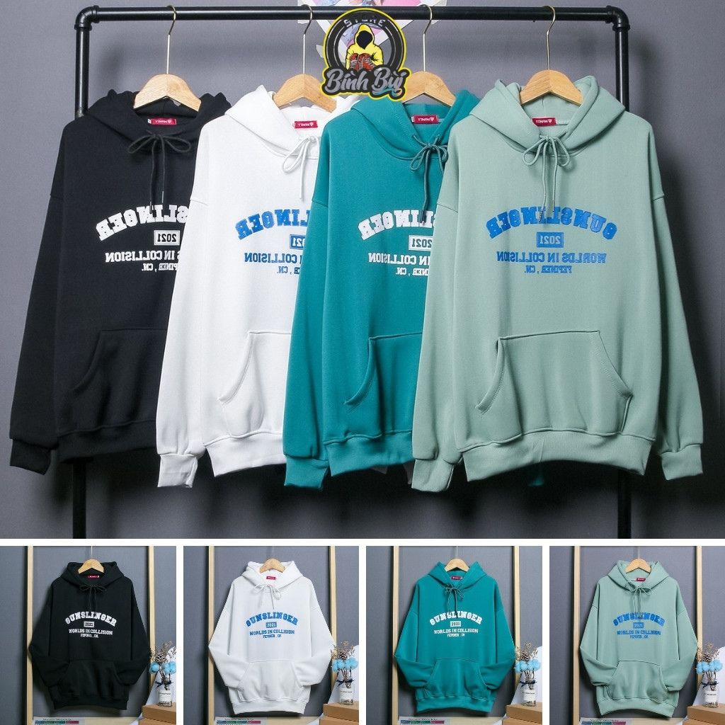 Áo Hoodie Nam Nữ Unisex Bình Bùi Store Chất Nỉ Bông Form Rộng Cao Cấp Phong Cách Hàn Quốc | BigBuy360 - bigbuy360.vn