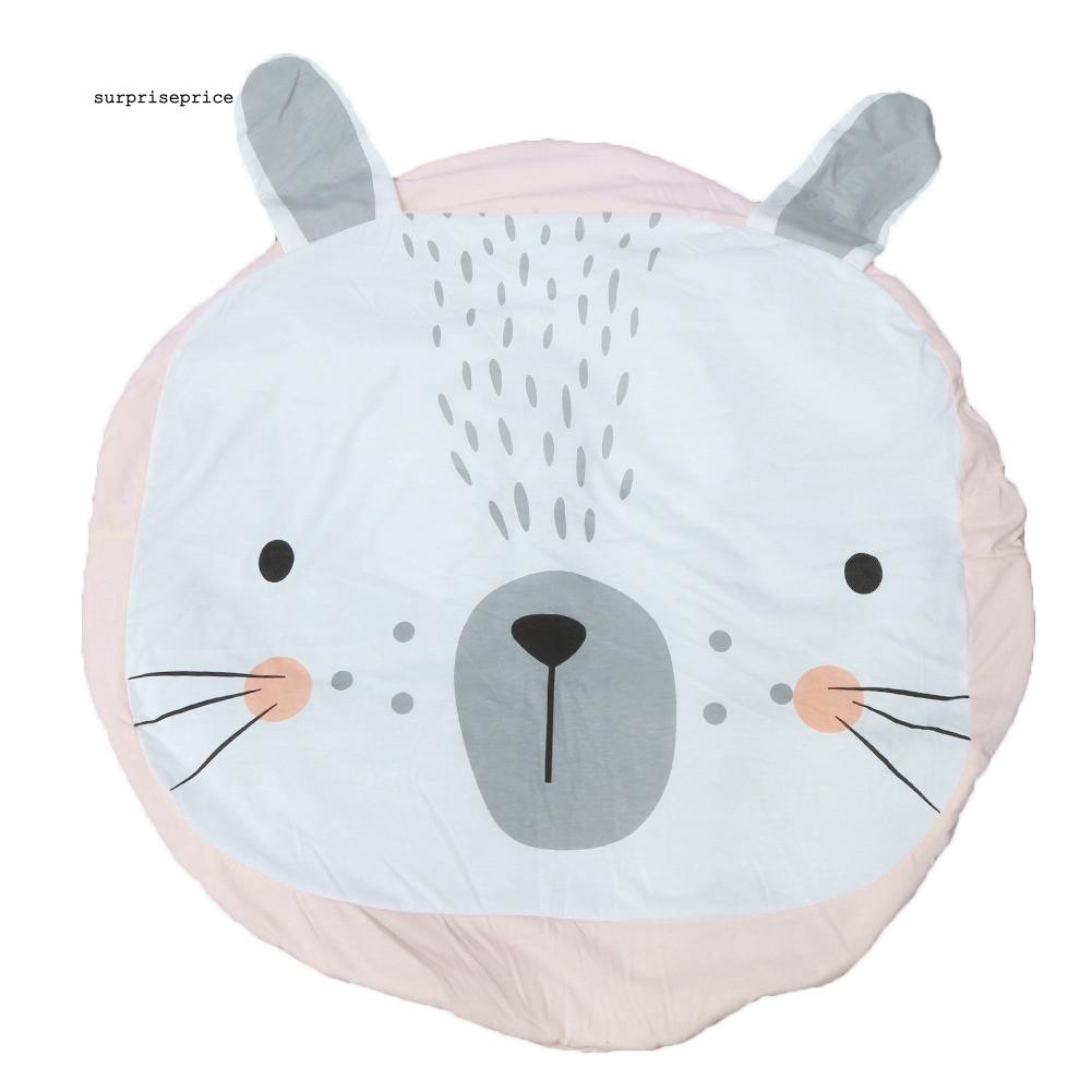 Thảm nằm dày dặn êm ái đường kính 95cm họa tiết hoạt hình đáng yêu cho bé