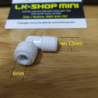 Nối ren 13mm ra ống 6mm (nối thẳng và nối co)