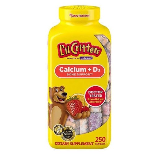 Kẹo Dẻo Gummy L'il Critters Gấu Bổ Sung vitamins, Canxi, vitamin, kẽm Cho Bé -  Mỹ