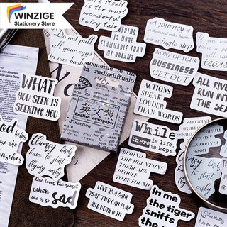 Bộ 46 nhãn dán Winzige phong cách cổ điển độc đáo thời trang