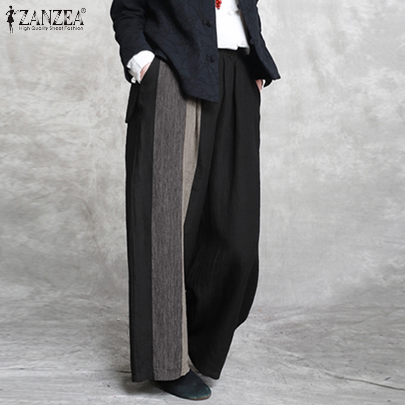 Quần Dài ZANZEA Thiết Kế Ống Rộng Phong Cách Thổ Cẩm Thời Trang Cho Nữ | BigBuy360 - bigbuy360.vn