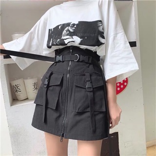 Chân váy ulzzang kèm belt