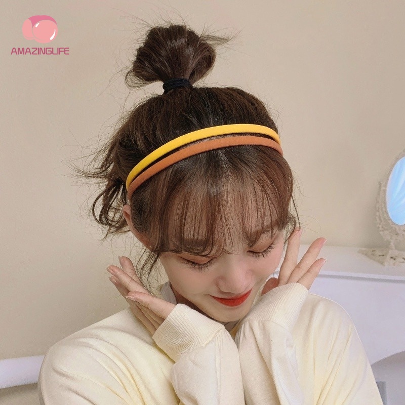 Băng Đô Cài Tóc Bằng Nhựa Mặt Nhám Thiết Kế Thanh Lịch Thời Trang Cho Nữ