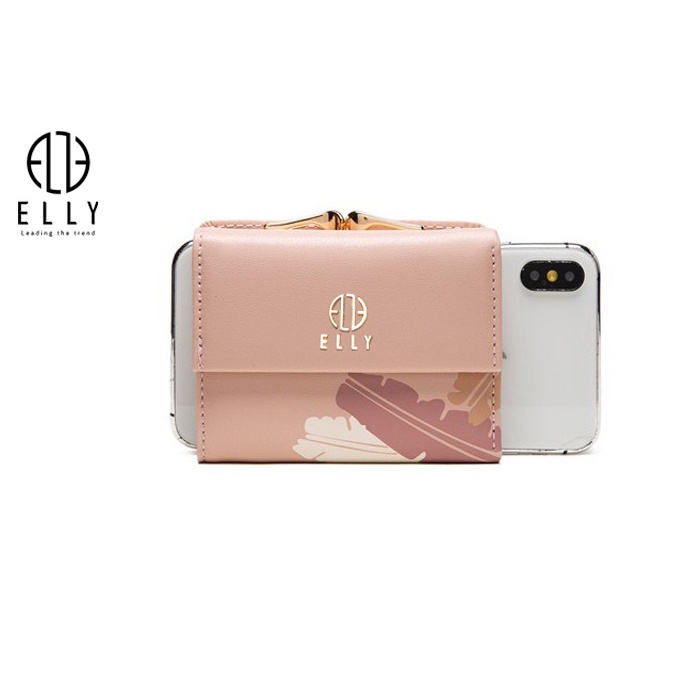 Ví nữ cầm tay thời trang cao cấp ELLY xanh , đen, hồng phong cách trẻ trung hiện đại bảo hành 3 tháng – EVH75