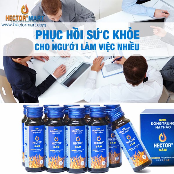 ✅(Date mới) ĐÔNG TRÙNG HẠ THẢO HECTOR SÂM✅Tăng cường hệ thống miễn dịch, sức bền & Sức khỏe toàn diện 10chai x 50ml