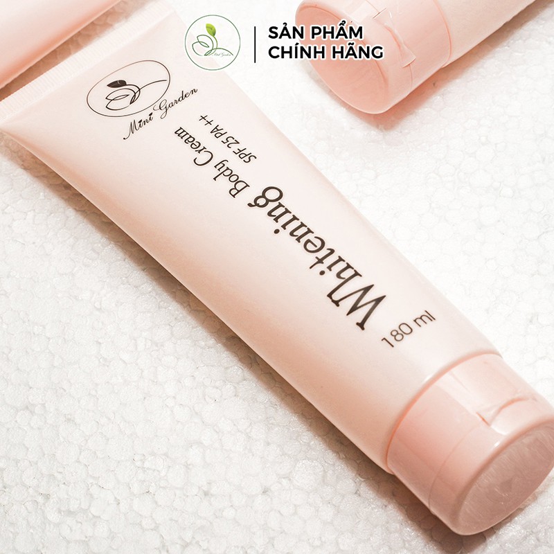 Kem body Mini Garden 🍀🍀 Kem body dưỡng toàn thân Whitening Body Cream MiniGarden SPF 25 PA ++ bật tông trắng