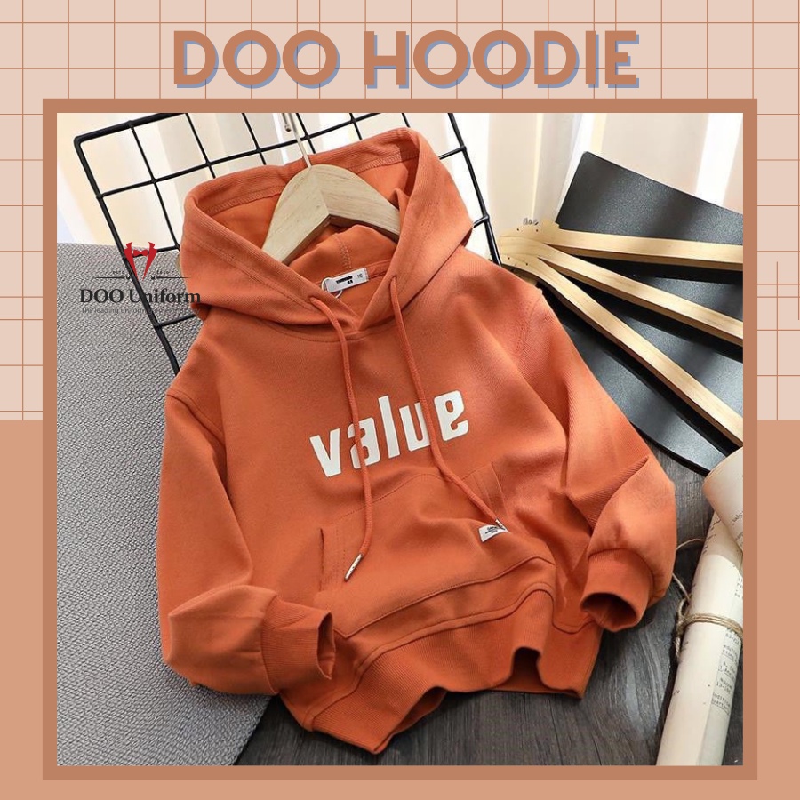 [DOO HOODIE] Áo Hoodie Nam In Chữ Value