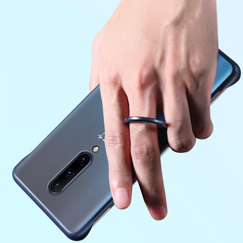 Ốp Lưng Trong Suốt Siêu Mỏng Có Khuyên Xỏ Ngón Tay Cho Oneplus 7t Pro One Plus 7