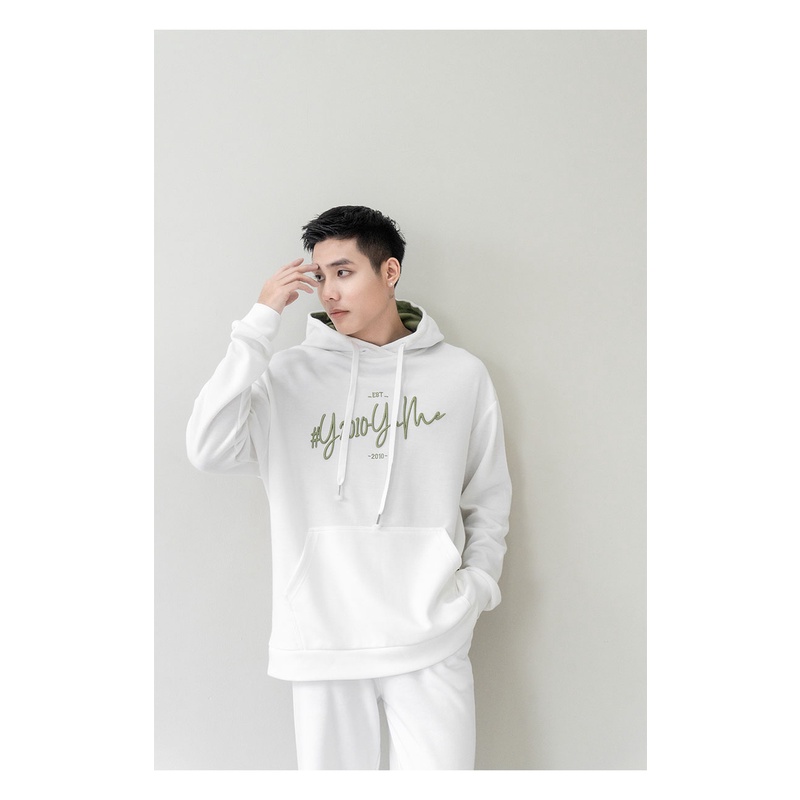 Áo Khoác Hoodie Nam Nữ Màu Trắng Đơn Giản Form Rộng Y2010 Nguyên Bản Ver21 20553