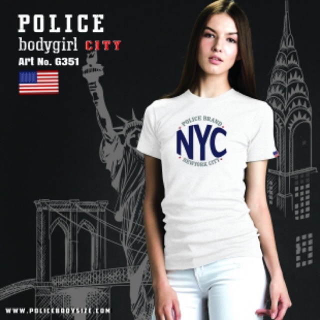 Áo Thun Thái Lan Nữ Police Bodysize