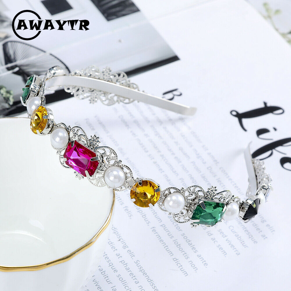 Cài tóc hình vương miện đính đá giả lấp lánh thời trang cho nữ