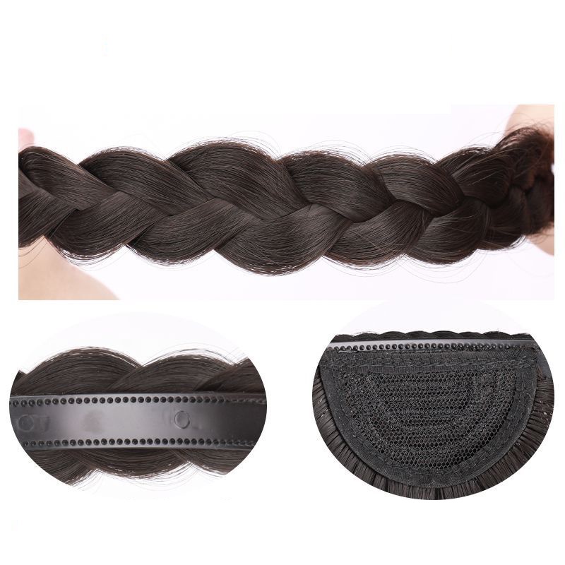 Bộ Tóc Giả Kiểu Tóc Giả Thắt Bím Xương Cá Tự Nhiên Dành Cho Nữ