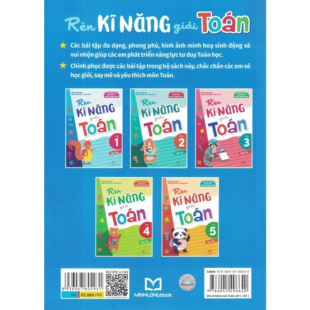 Sách - Rèn Kĩ Năng Giải Toán Lớp 1 - Tập Hai (Theo Chương Trình Giáo Dục Phổ Thông Mới)