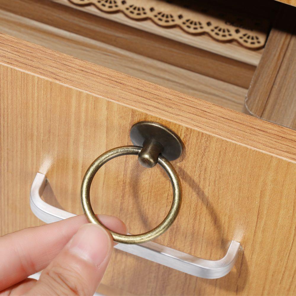 Tay Nắm Cửa Tủ Họa Tiết Vòng Nhẫn Phong Cách Châu Âu