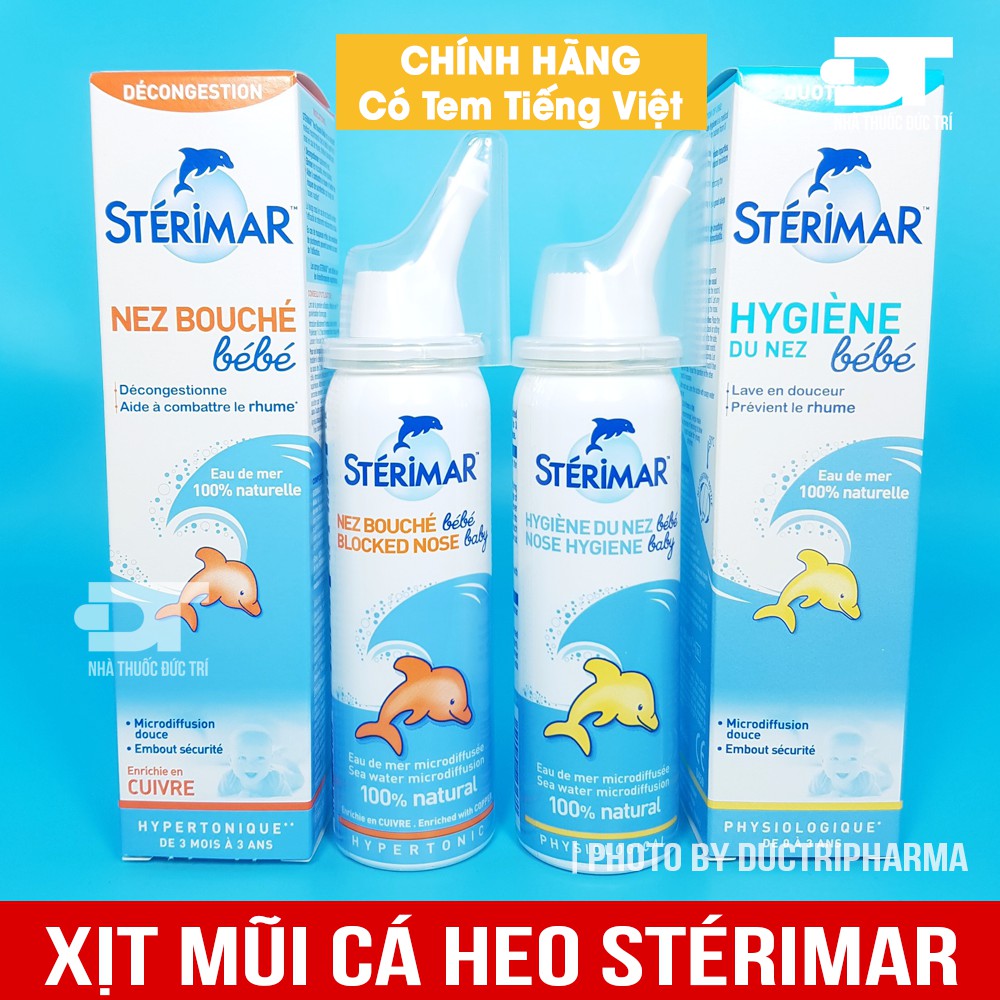 Xịt Mũi Cá heo Sterimar Nhập Khẩu Pháp 50ml