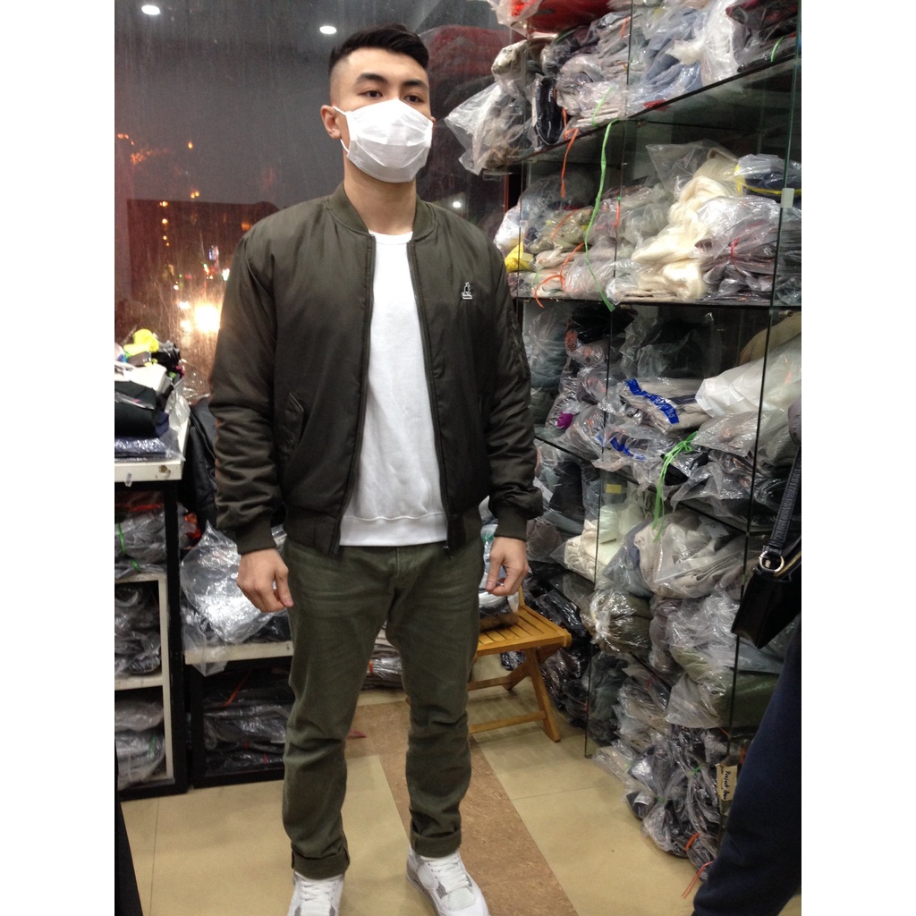 Áo khoác bomber trần bông Kangol Form overfit
