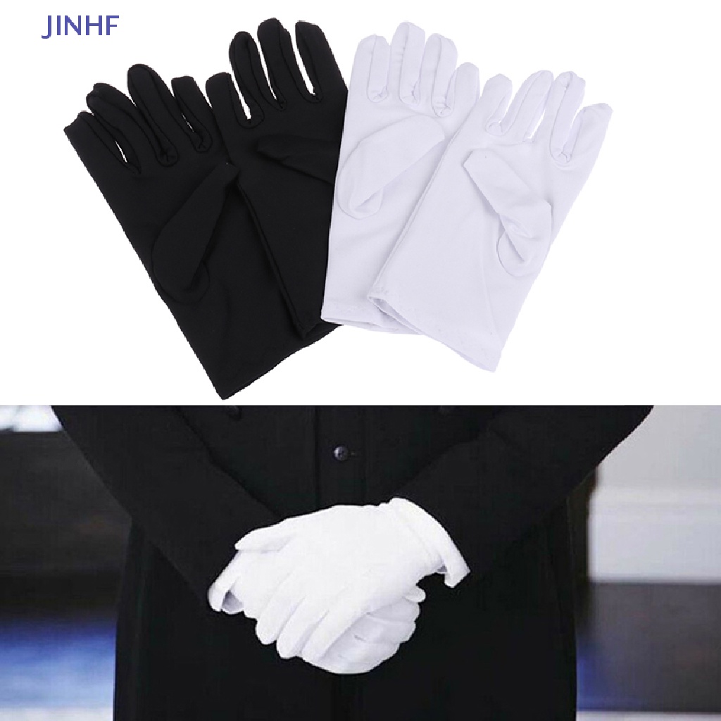 1 Đôi Găng Tay Vải Cotton Màu Trơn Jinhf