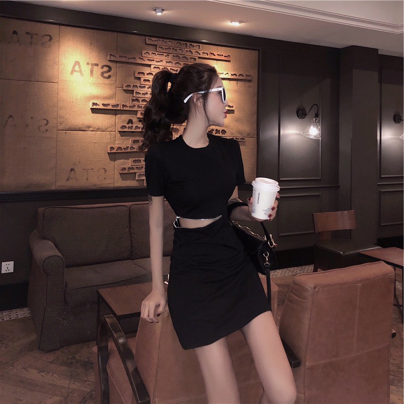 Đầm Đen Cổ Chữ V Khoét Sâu Gợi Cảm Cho Nữ | BigBuy360 - bigbuy360.vn