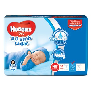 Tã dán sơ sinh huggies nb36 cho bé dưới 5kg