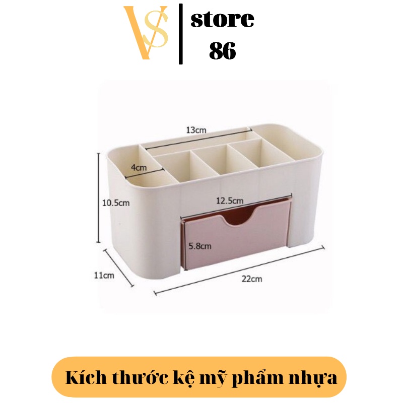 Kệ mỹ phẩm khay đựng đồ trang điểm son phấn để bàn có hộp ngăn kéo nhựa chắc chắn
