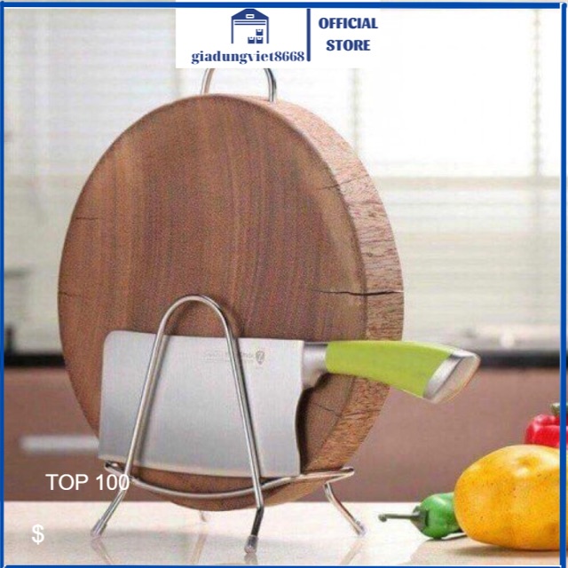 Kệ inox để thớt kèm dao nhà bếp,Đồ dùng phụ kiện gia đình
