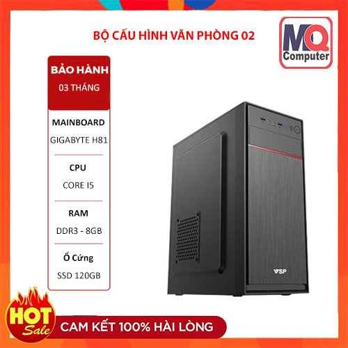 Bộ Máy Tính PC Văn Phòng, Học Online, Làm Việc Online H81 + I5 4th + Ram 8GB + SSD 120GB BẢO HÀNH 12 THÁNG