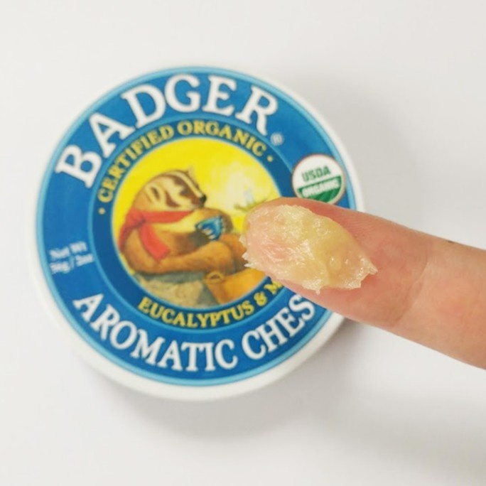 Sáp dầu hữu cơ bôi ấm ngực BADGER Chest Rub organic balm giảm ho ngừa cúm an toàn cho em bé, trẻ sơ sinh từ 6 tháng 21g