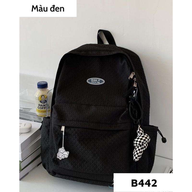 Balo đi học nữ basic trơn ulzzang hàn quốc, cặp sách học sinh đẹp giá rẻ B442 gaga store