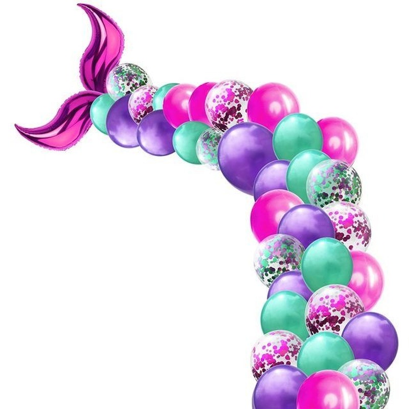 Set 44 Bong Bóng Hình Đuôi Nàng Tiên Cá