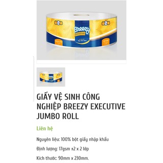 Giấy vệ sinh công nghiệp 2 lớp Breezy cao cấp 700g