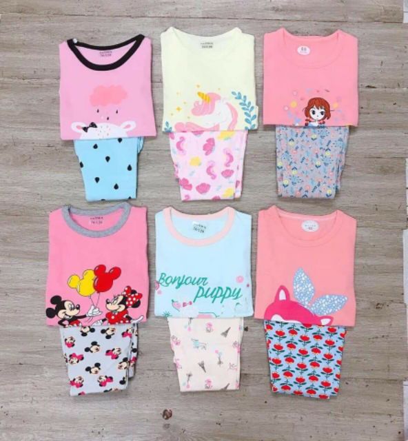 BỘ COTTON XUẤT HÀN TAY DÀI CHO BÉ