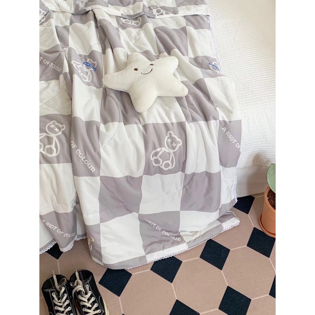 Chăn hè thun lạnh cao cấp họa tiết hoạt hình, chăn đắp hè thu siêu cấp mẫu mới 2023 cho mùa hè mát lạnh