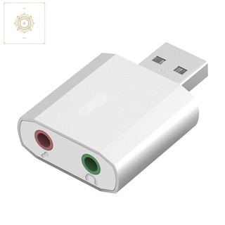 Card Âm Thanh Chuyển Đổi Usb Sang 3.5mm Cho Ps4 Pc Mic Laptop Computer