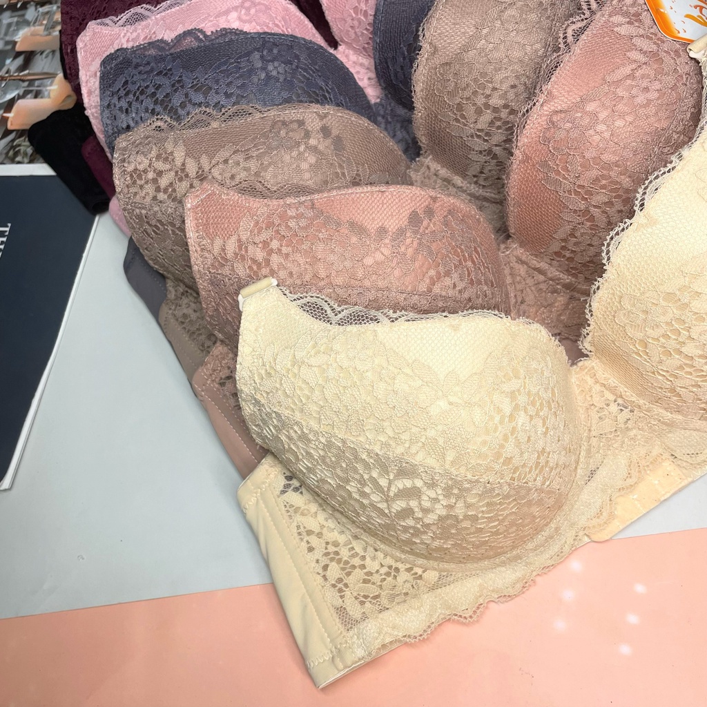 Áo ngực ren mút mỏng có gọng , áo lót dây thun co giãn ôm ngực 9579