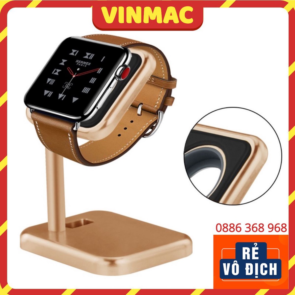 Đế sạc Apple Watch dạng treo sạc kiêm giá đỡ hợp kim nhôm cho đồng hồ thông minh.