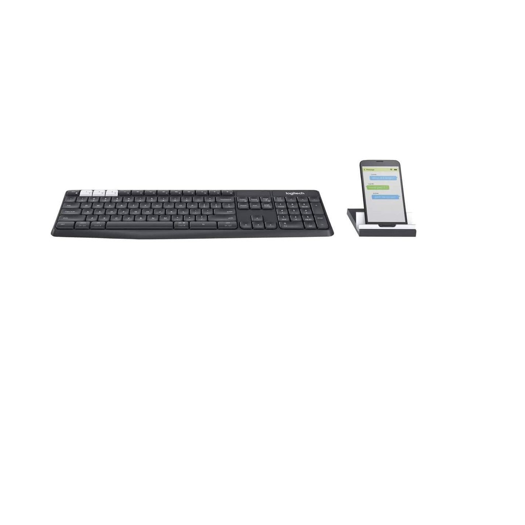 Bộ bàn phím không dây và giá đỡ LOGITECH K375s - hàng chính hãng