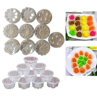Bộ 10 khuôn làm thạch rau câu hình bông hoa Hofaco HPB110