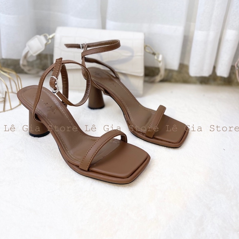 Sandal gót trụ 6cm