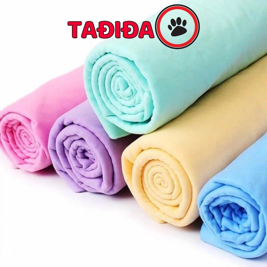 Khăn tắm cho Chó Mèo siêu thấm hút , Dụng cụ vệ sinh cho Thú Cưng tiện lợi - Tadida Pet