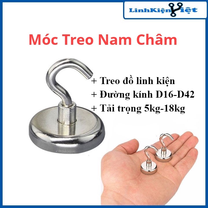 Móc treo đồ nam châm đường kính 16mm/25mm/32mm/42mm cho nhà bếp chịu lực 5kg-18kg