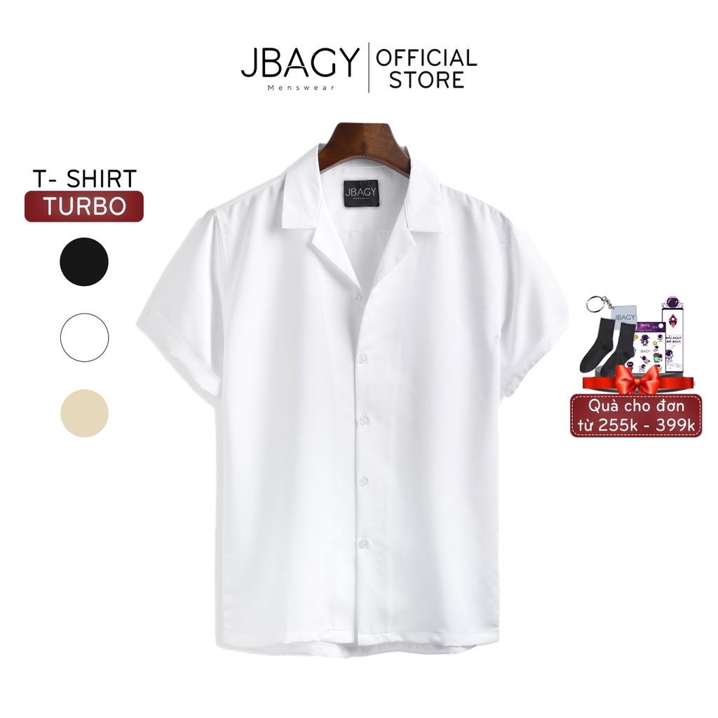 Áo sơ mi cổ vest Turbo nam nữ form rộng vải lụa thương hiệu thời trang JBAGY - JBS02