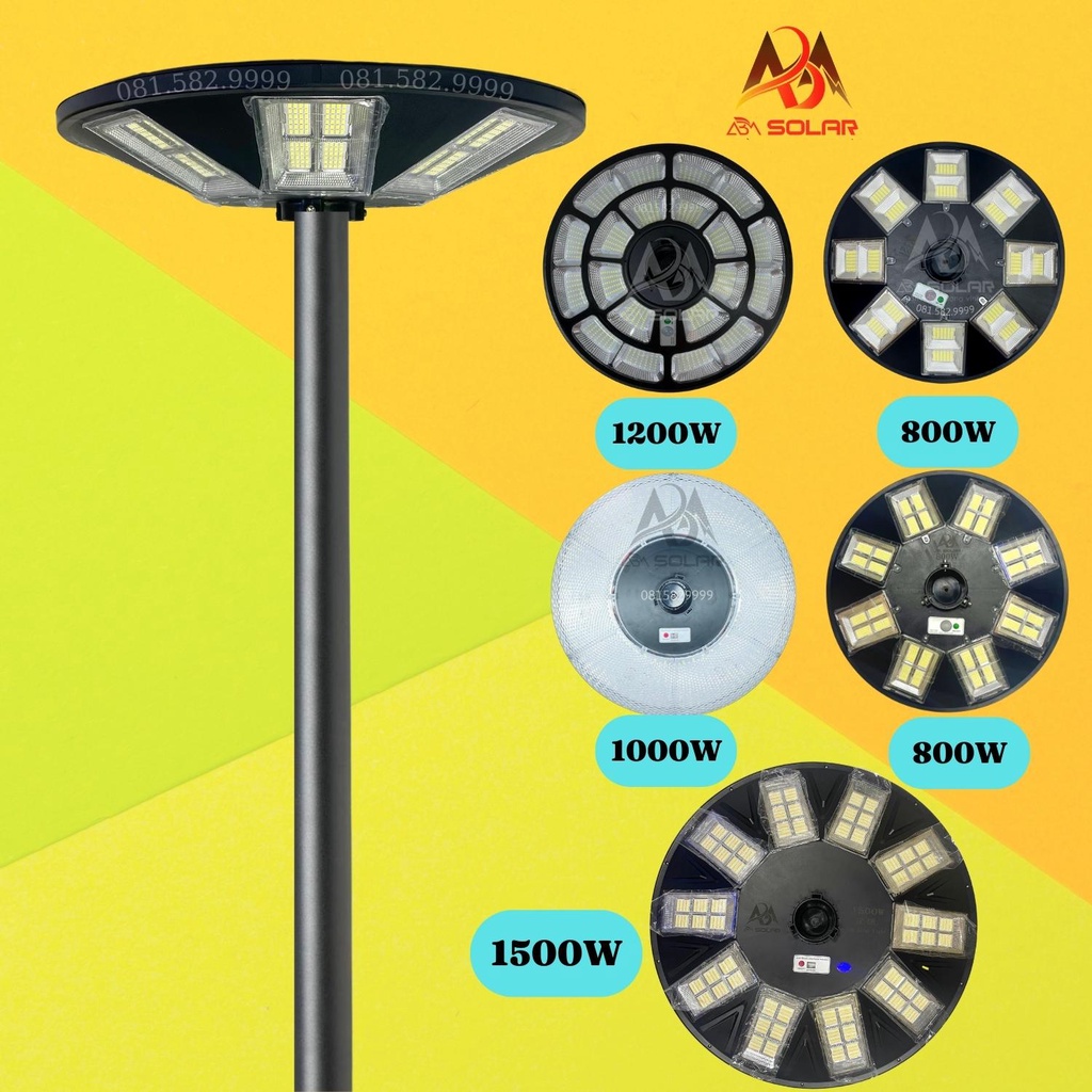 [800W] Đèn Năng Lượng Mặt Trời Sân Vườn, Đĩa Bay UFO 8 Pha Siêu Sáng, Chống nước IP 68, Cảm Biến Chuyển Động - ABM SOLAR