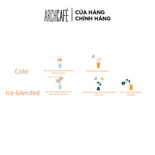 Combo 3 Trà Đào Đá - Trà trái cây hoà tan Archcafé (hộp 12 gói x 20 g)