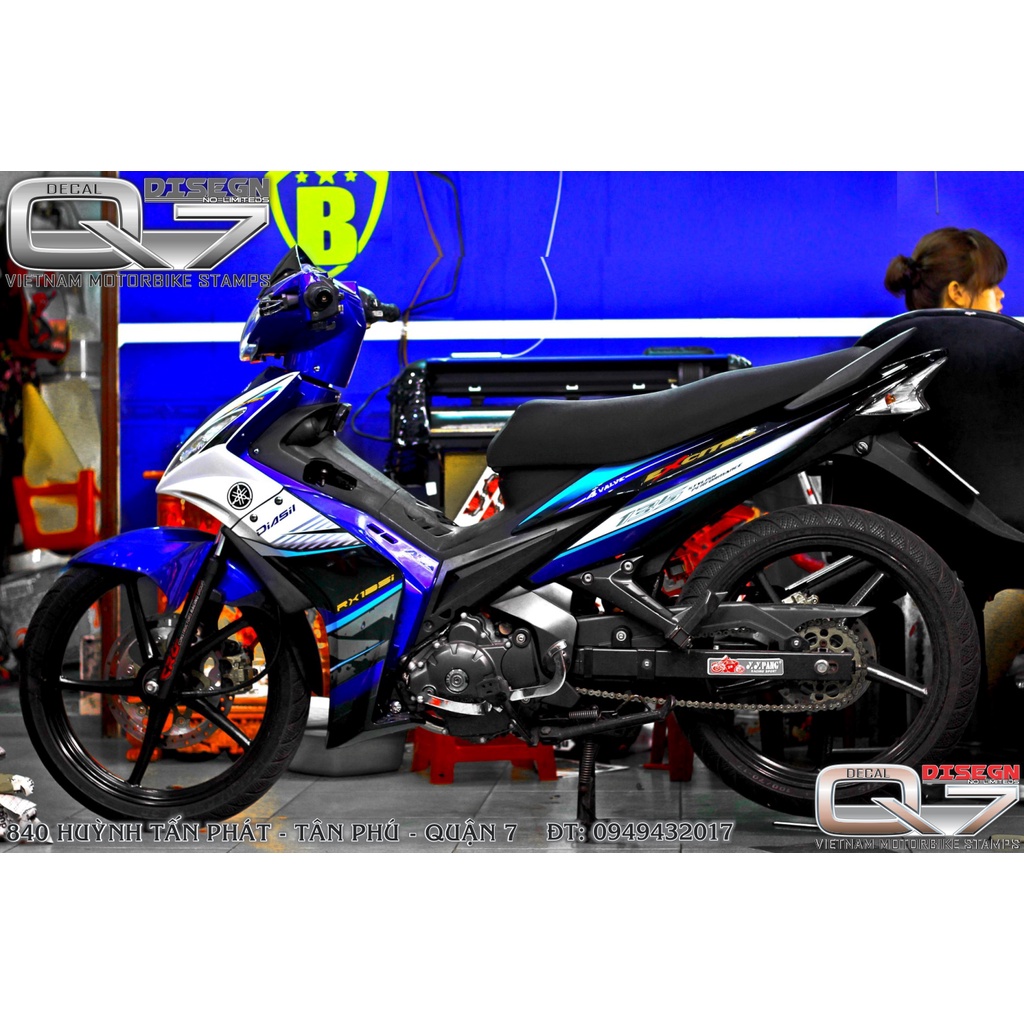 TEM RỜI EXCITER 2010 XANH TRẮNG ĐEN